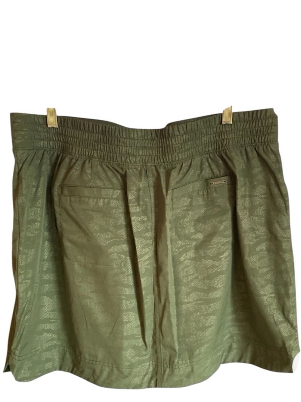 Orvis Skort Women’s Green Size XL Camouflage Mesh Shorts Zip Front Pockets
